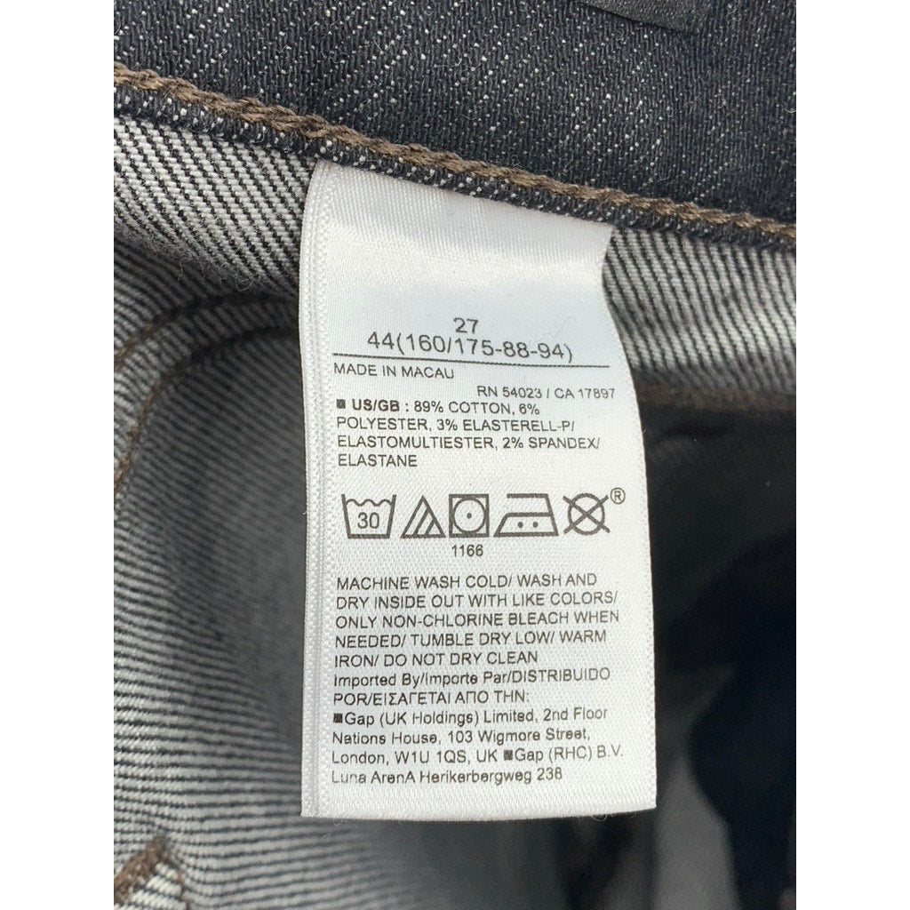 BANANA REPUBLIC Women's Black Wash Denim High-Rise Slim Jeans SZ 27