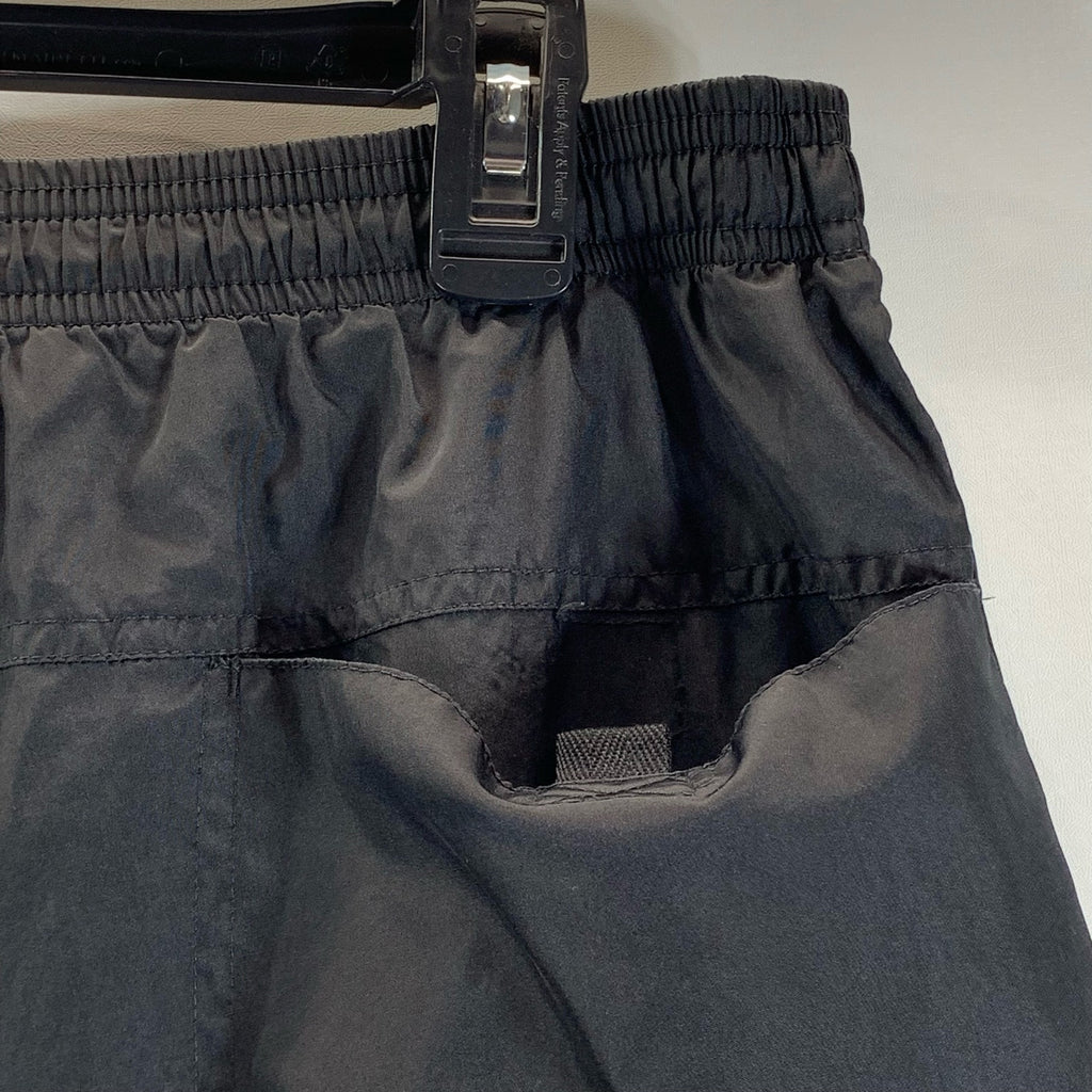 ADIDAS Men's Black 3-Stripe Climashell Zipper-Hem Windbreaker Track Pant SZ M