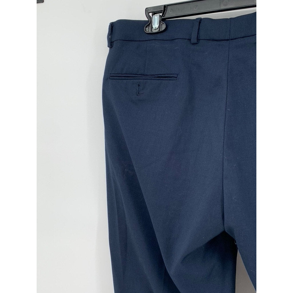 DOCKERS Men's Blue Solid Slim-Leg Performance Stretch Pants SZ  38X30