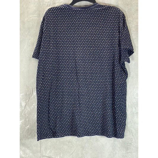 GOODFELLOW & CO Men's Navy Printed Crewneck Standard-Fit T-Shirt SZ XL