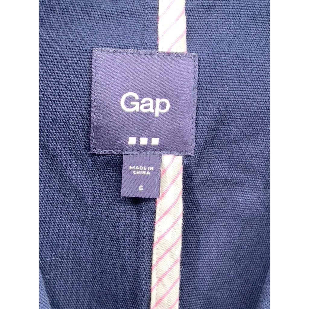 GAP Women's Navy Two Button Notch Collar Long Sleeve Academy Blazer SZ 6