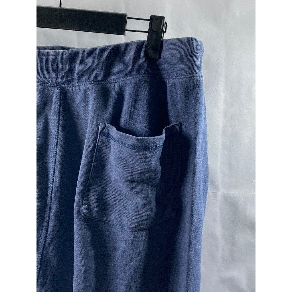 CEDAR WOOD STATE Women's Blue Solid Drawstring Pull-On Jogger Sweatpants SZ L