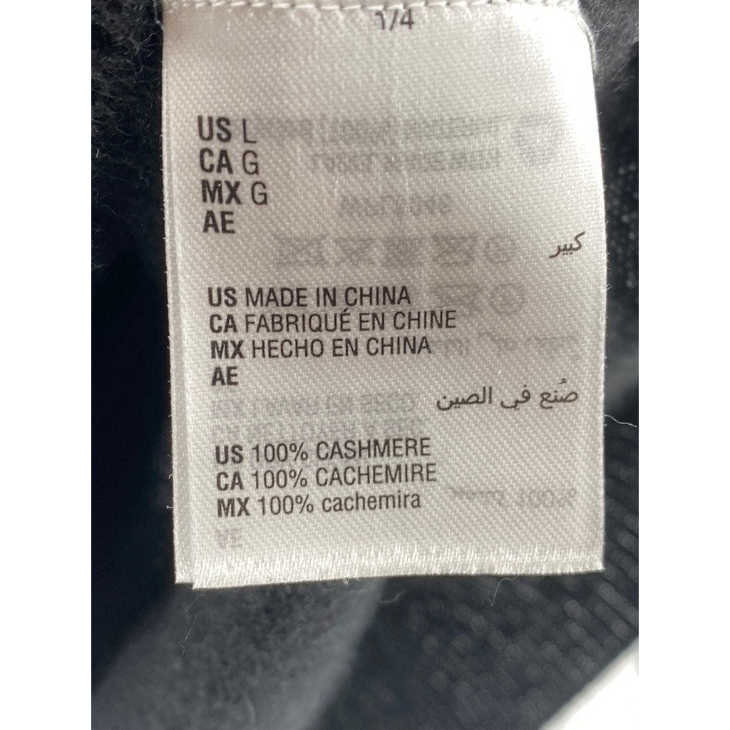 CLUB ROOM Men’s Black Luxury Cashmere V-Neck Long Sleeve Knit Sweater SZ L