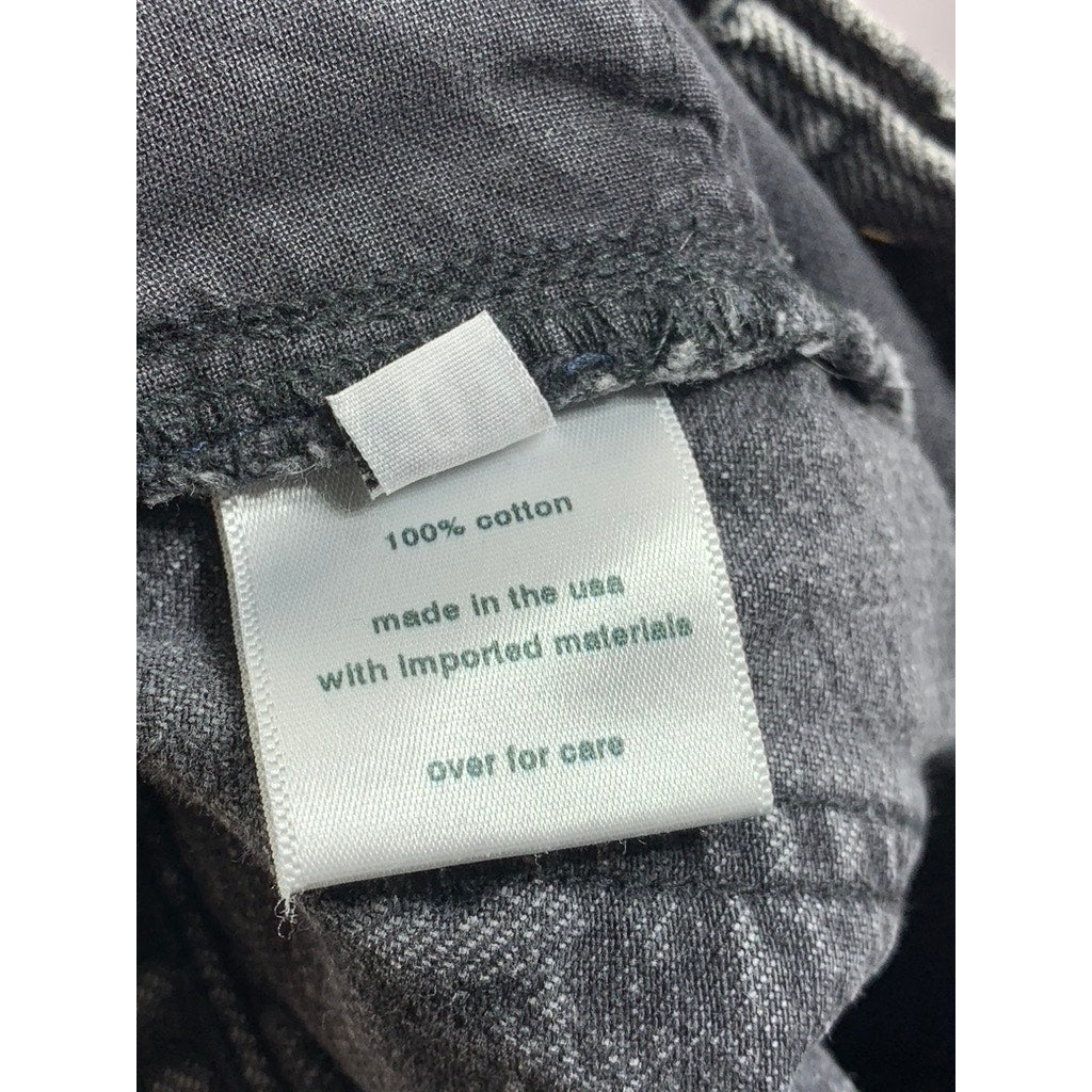 RACHEL COMEY Women's Washed Black Distressed High-Rise Denim Cropped Jeans SZ 0