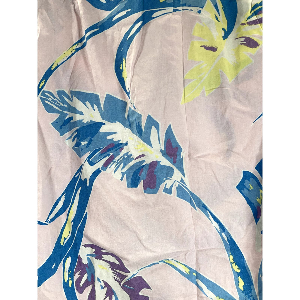 AMERICAN EAGLE Men's Pink/Blue Tropical Button-Up Short Sleeve Shirt SZ M