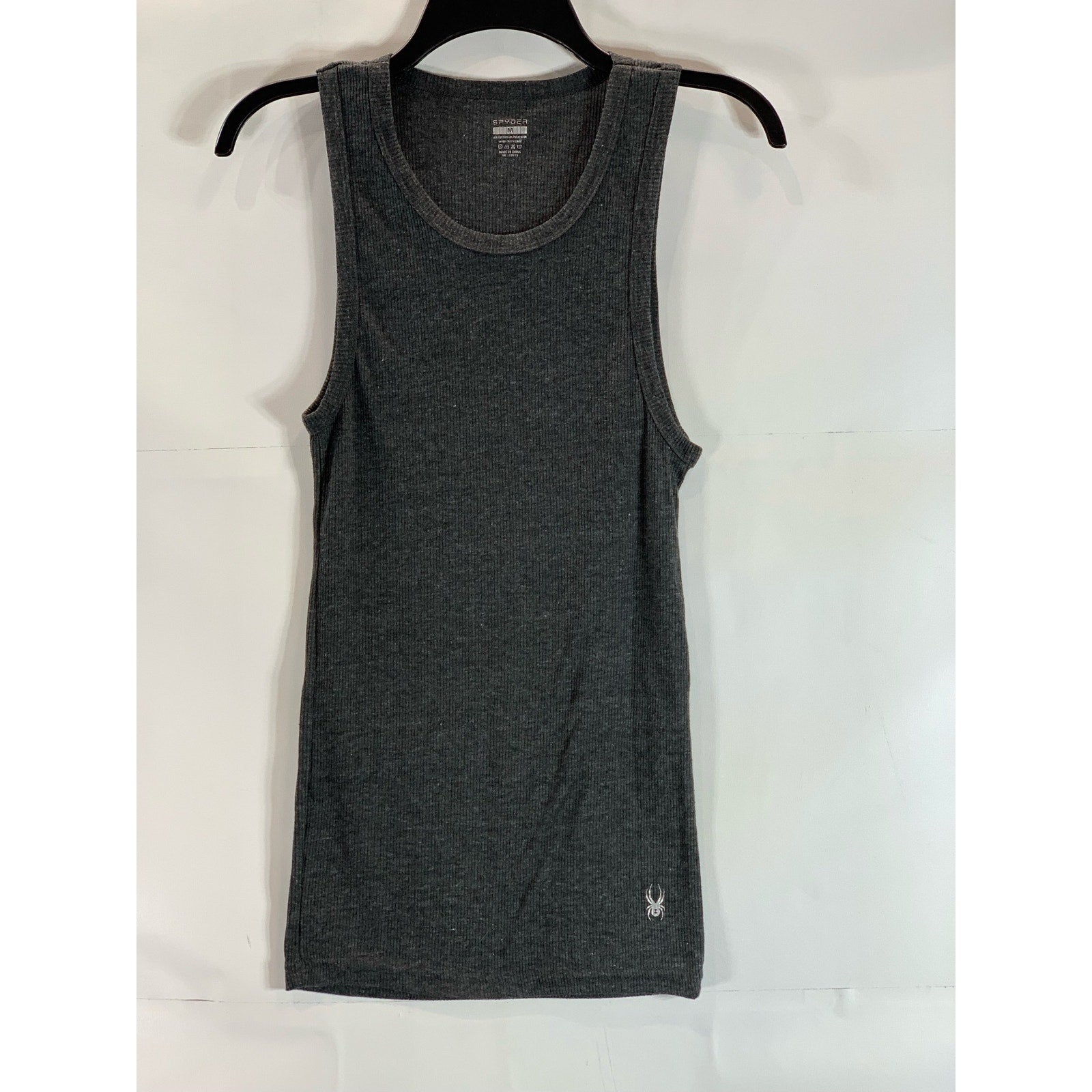 SPYDER Men's Dark Gray Crewneck Ribbed Lightweight Tank SZ M