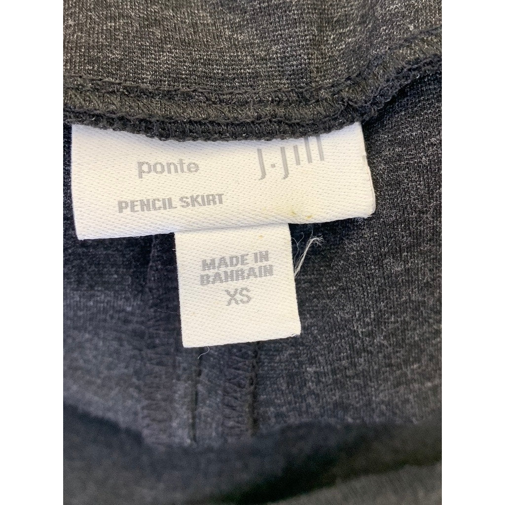 J. JILL Women's Charcoal Gray Ponte Pencil Skirt SZ XS