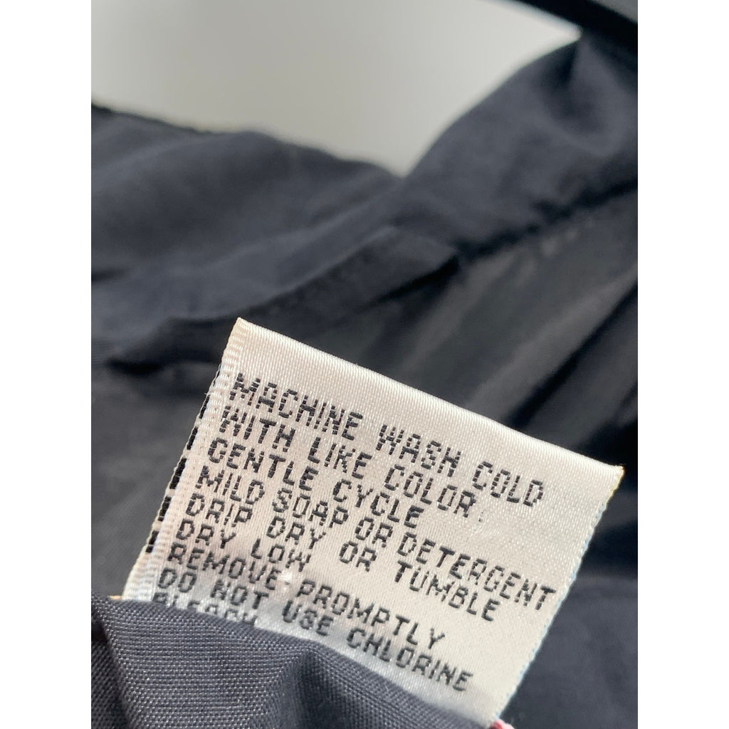 STUNT SPORTS Women's Vintage Black Zip-Up Stand Collar Windbreaker Jacket SZ M