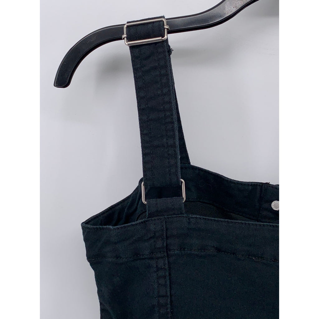DIVIDED By H&M Women's Black Denim Button-Up A-Line Mini Dress SZ 2
