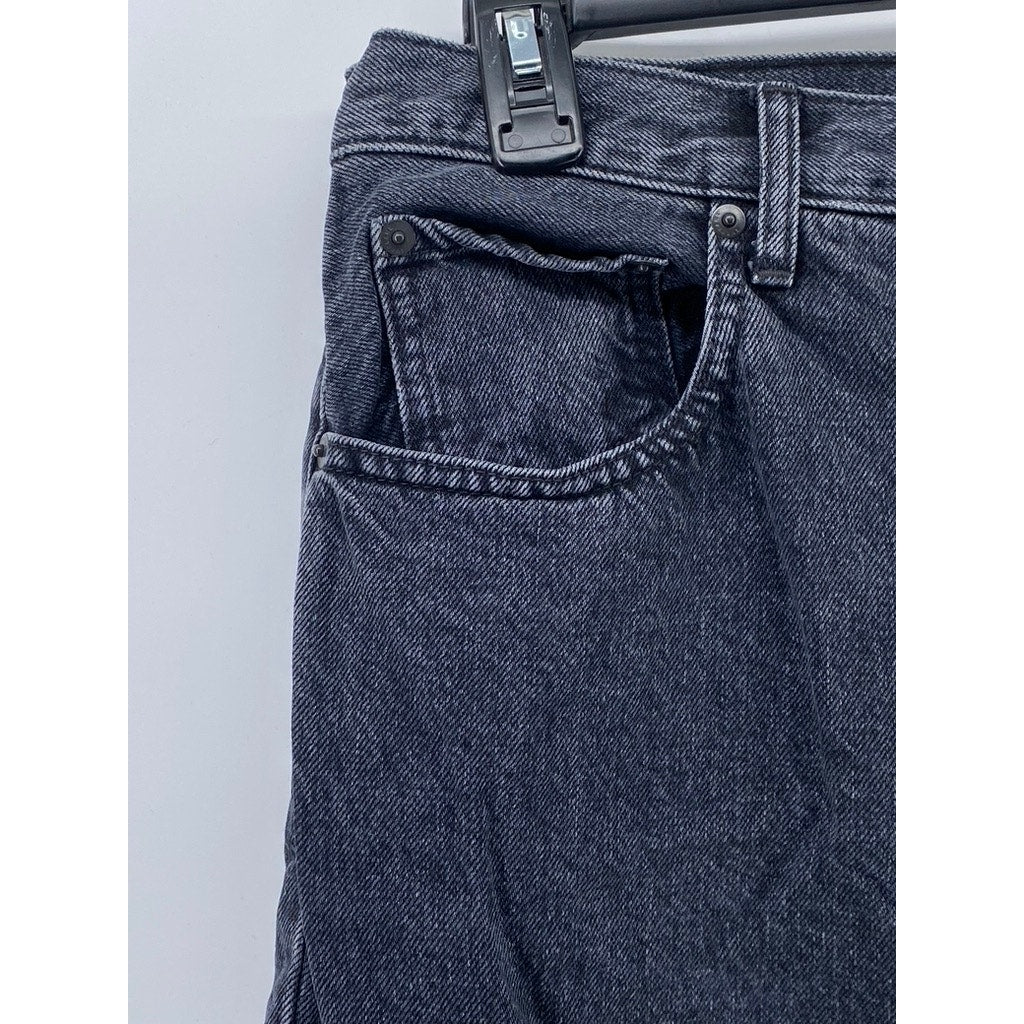 EVERLANE Women's Black Denim The Curvy 90's Cheeky Straight Ankle Jean SZ 33
