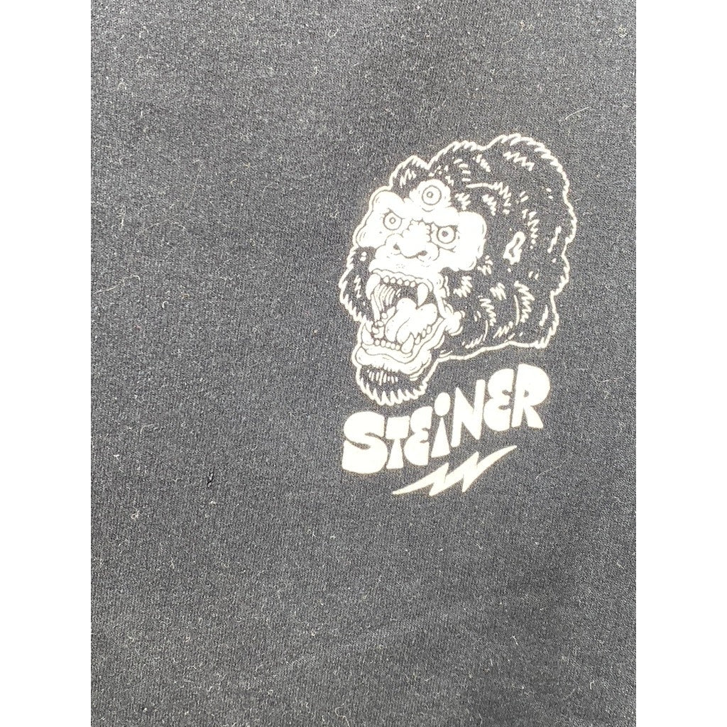 GILDAN Men's Black Heavy Blend Steiner Gorilla, Snake, Leopard Sweatshirt SZ L