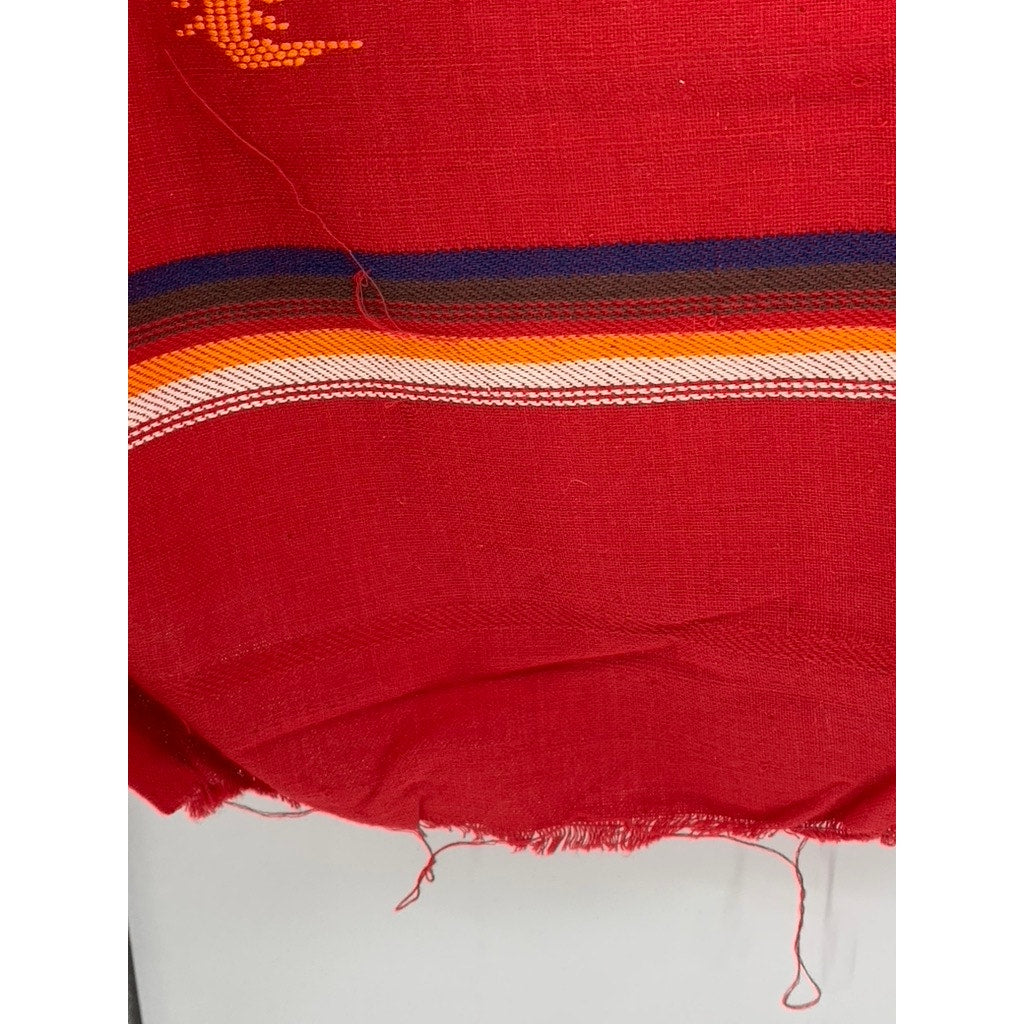 UNBRANDED Red Woven Printed Lightweight Scarf