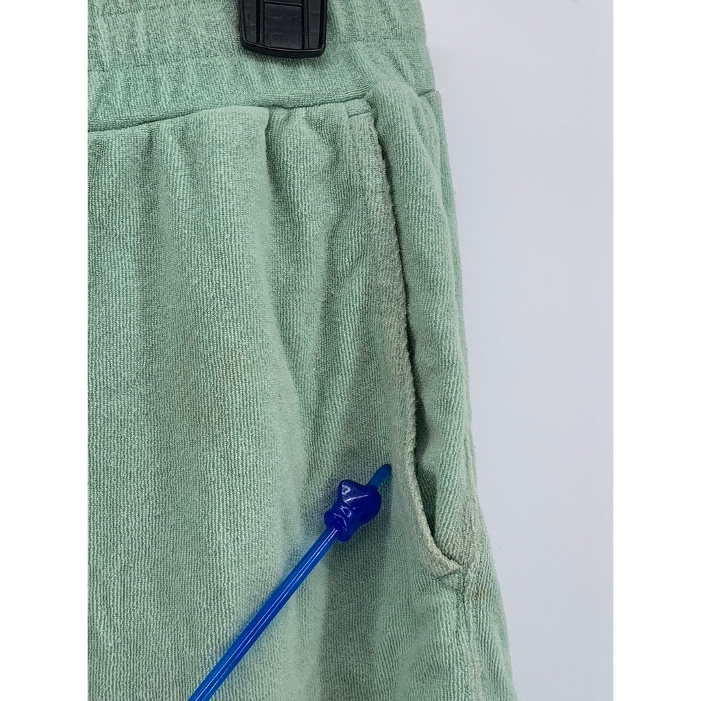 H&M Women's Mint Green Textured Relaxed Fit Shorts SZ S