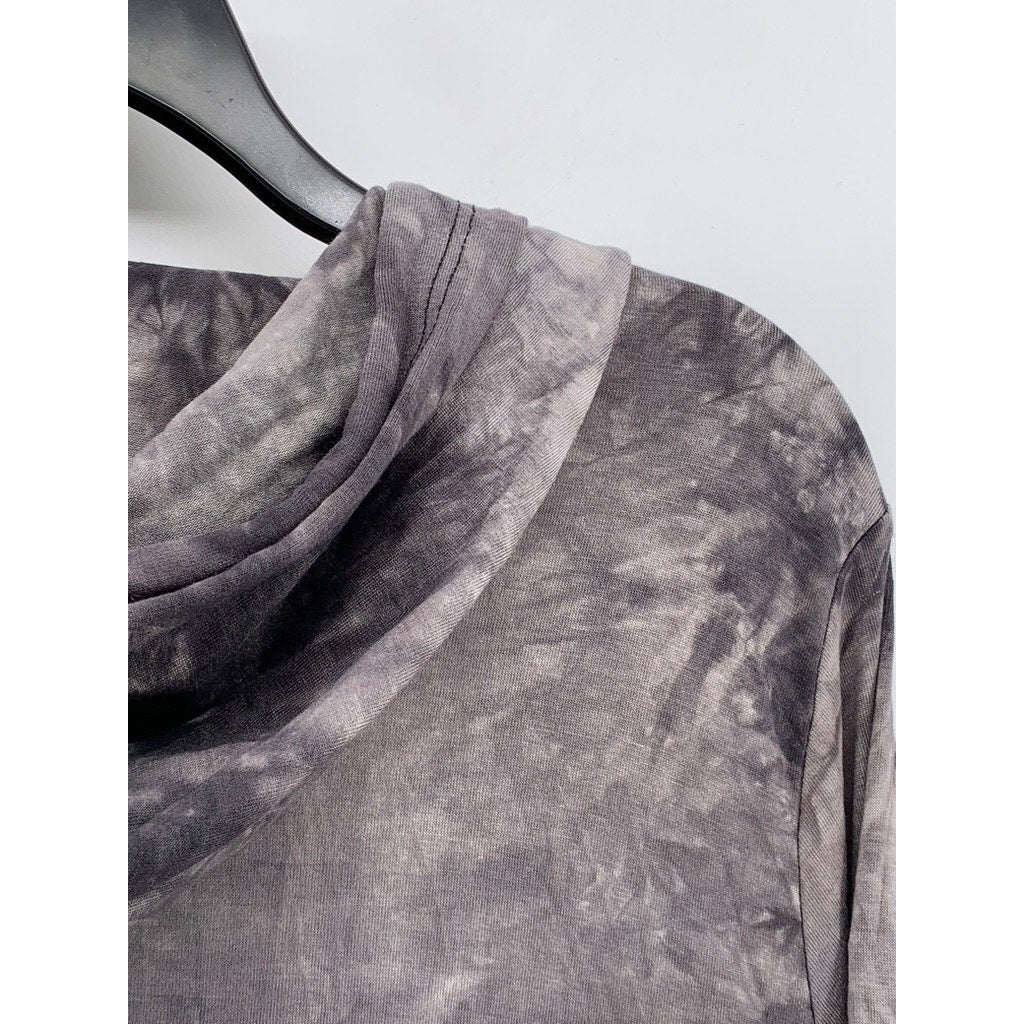 RAGDOLL Women's Plus Gray-White Tie-Dye Graphic Sweatshirt SZ 2X