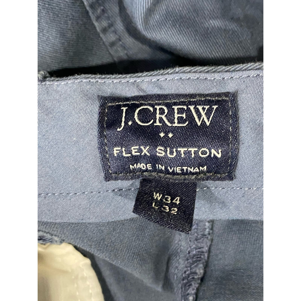 J. CREW Men's Blue Flex Sutton Straight-Fit Chino Pant SZ 34X32