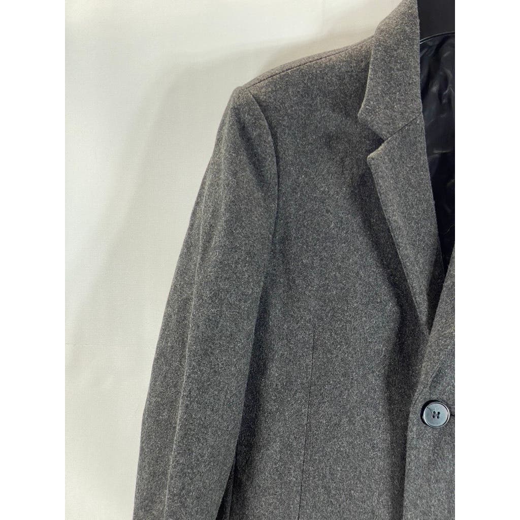 THE KOOPLES Men's Charcoal Classic Feltro Three-Button Coat SZ 44(US XS)