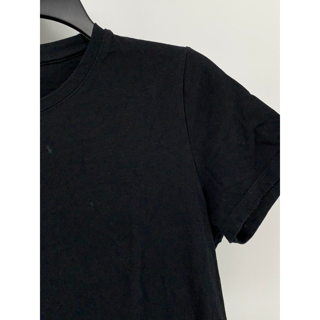 CALVIN KLEIN Women's Black Performance Stretch Short Sleeve Shirt SZ L