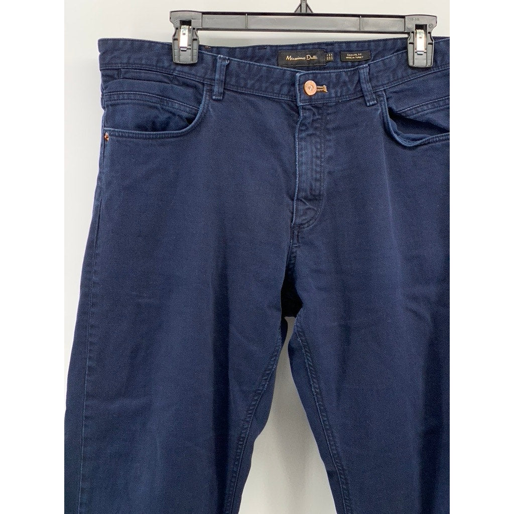 MASSIMO DUTTI Men's Indigo Denim Casual Fit Straight-Leg Five-Pocket Jean SZ 34