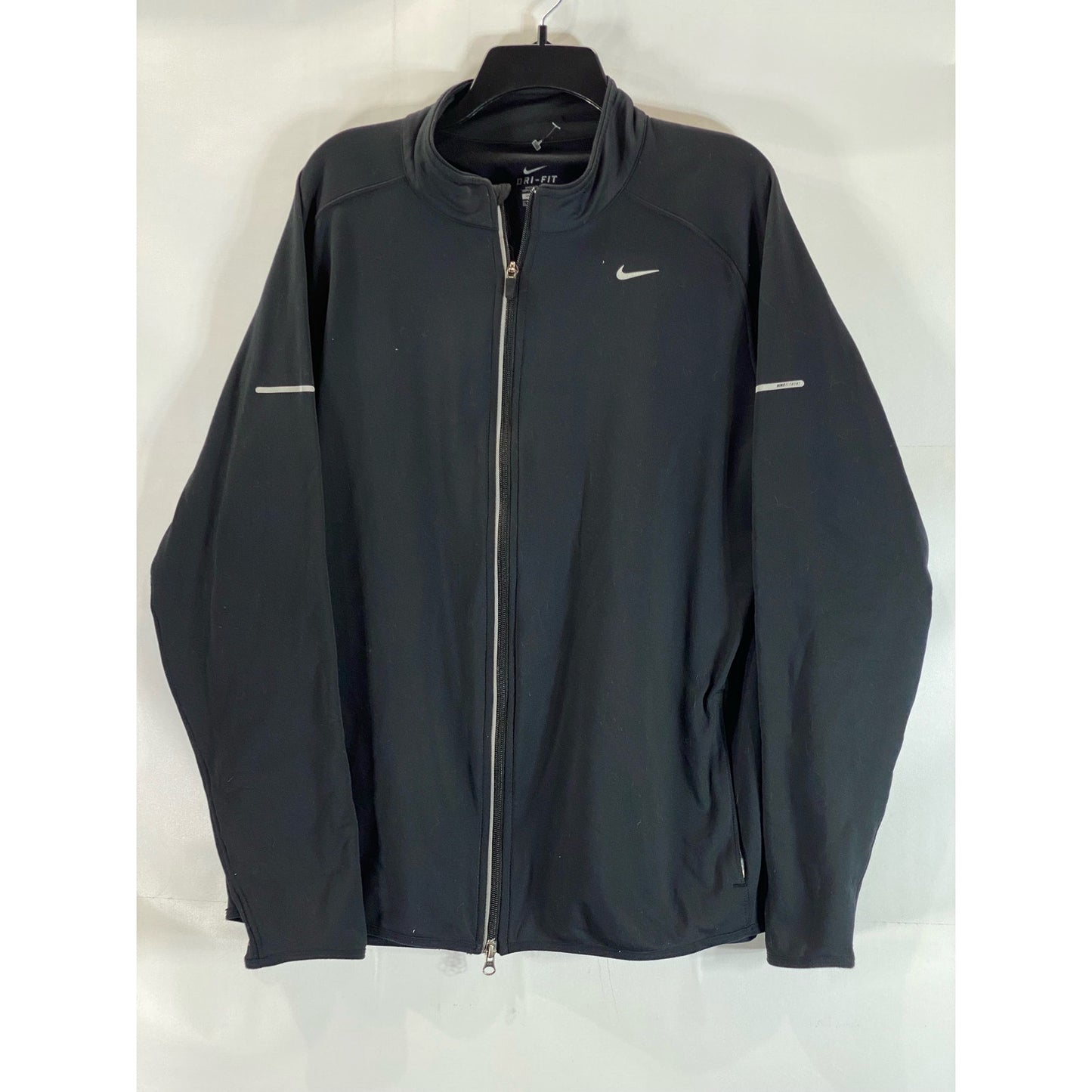 NIKE Men's Black Element Dri-Fit Stand Collar Zip-Up Jacket SZ XL