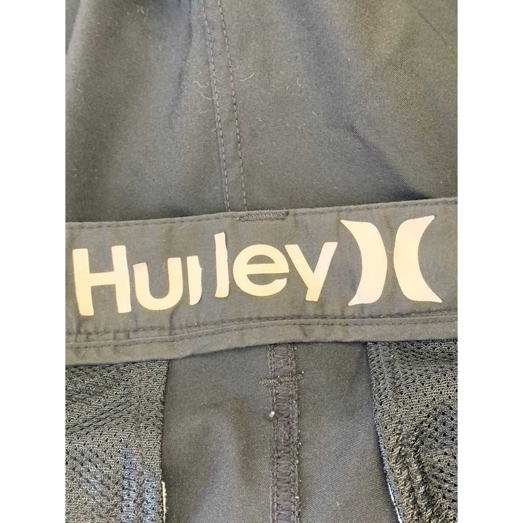 HURLEY Men's Black Hybrid Straight Leg Walking Shorts SZ 32