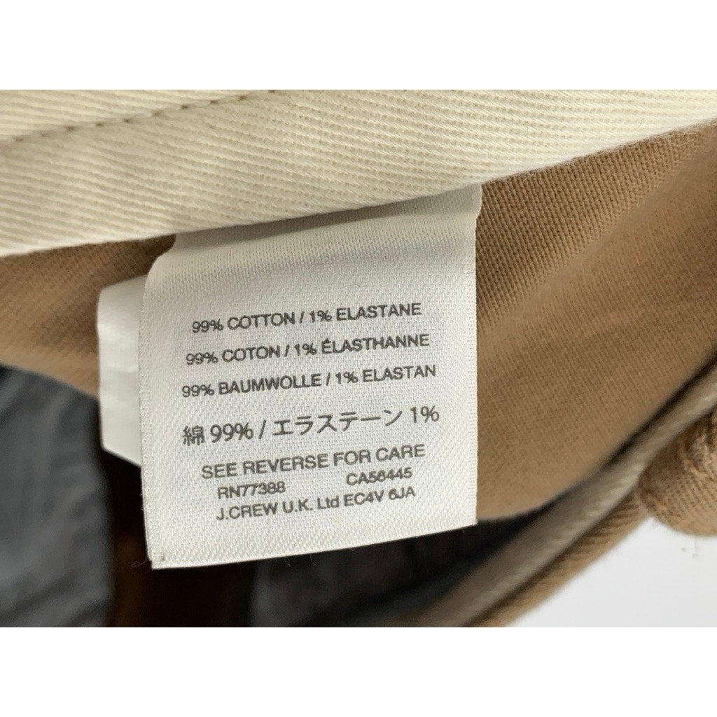 J.CREW Men's Tan 1450 Relaxed-Fit Straight Leg Stretch Chino Pant SZ 35Z30