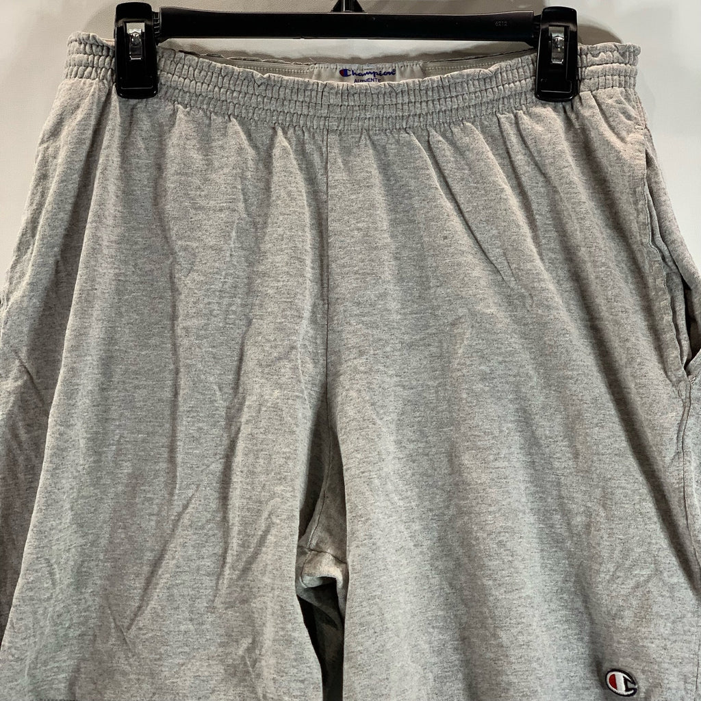 CHAMPION Men's Light Gray Regular-Fit Solid Pull-On Sweat Shorts SZ M