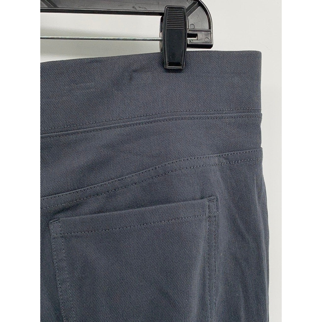 FADED GLORY Women's Plus Charcoal Solid Ankle Pants SZ 2X