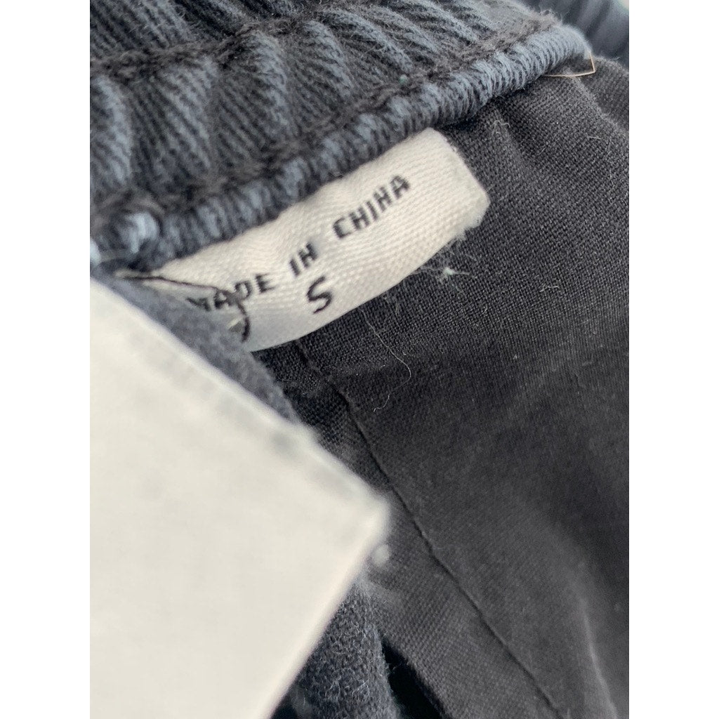 OBEY Men's Washed Black Casual Pull-On Elastic Waist Chino Shorts SZ S