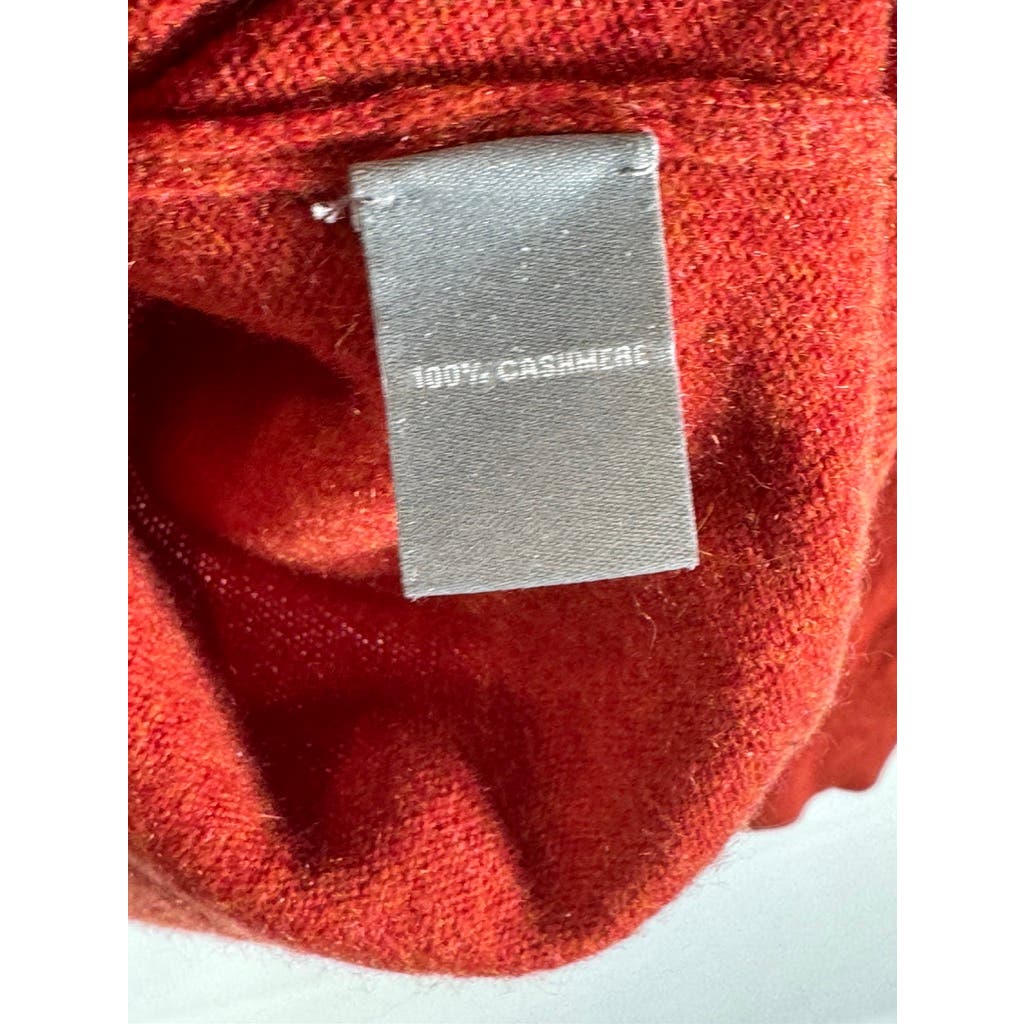 NEIMAN MARCUS Men's Orange Cloud Cashmere V-Neck Pullover Sweater SZ 2XL