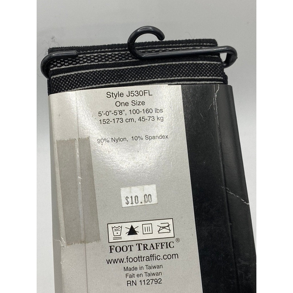 FOOT TRAFFIC Women's Black Cutout Pull-On Fashion Footless Leggings SZ OS