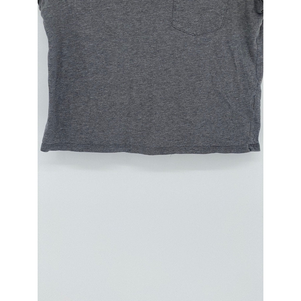 EVERLANE Women's Dark Gray The Box Crewneck Short Sleeve Cotton Top SZ S