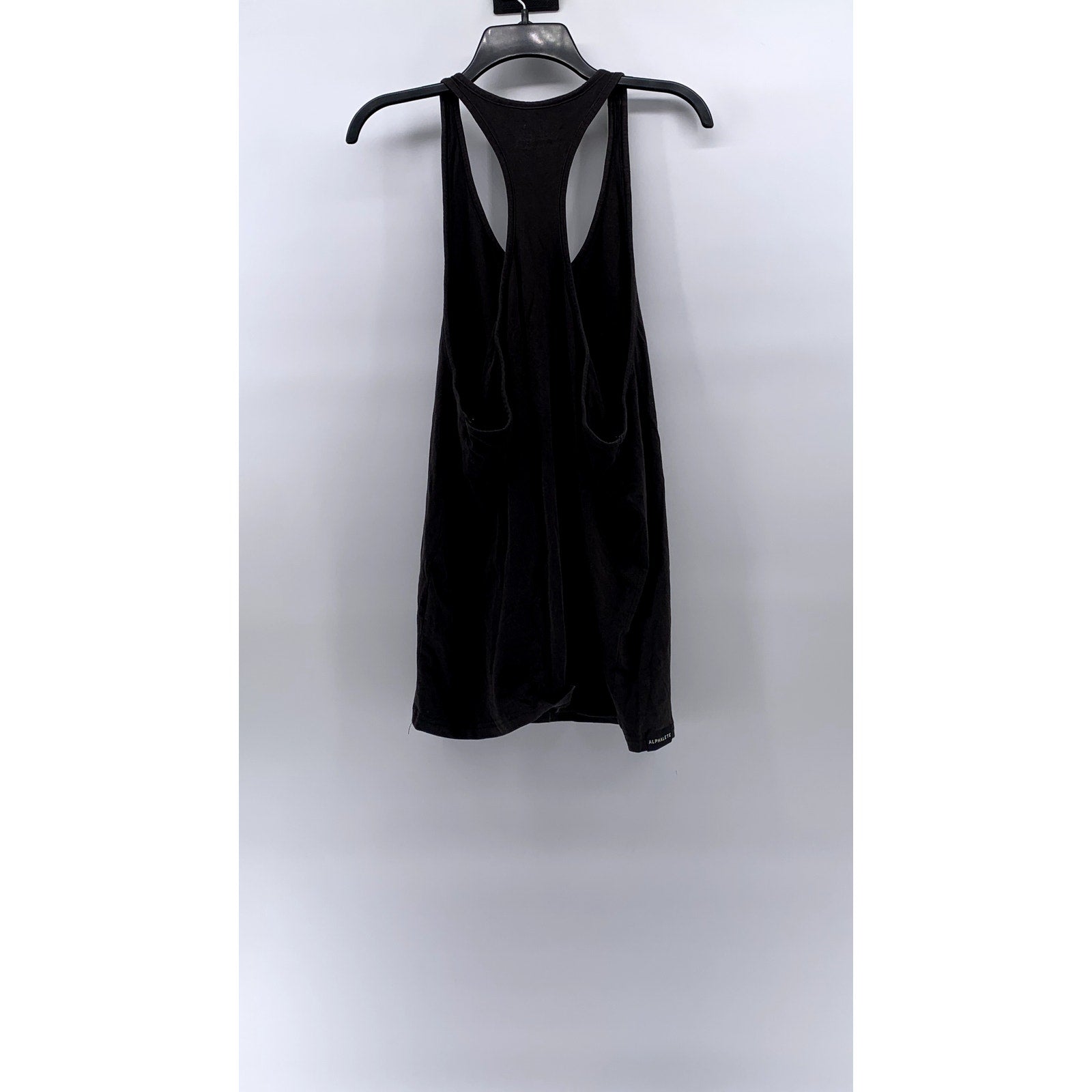 ALPHALETE ATHLETICS Men's Black Scoop-Neck Sleeveless Performance Fit Shirt SZ M