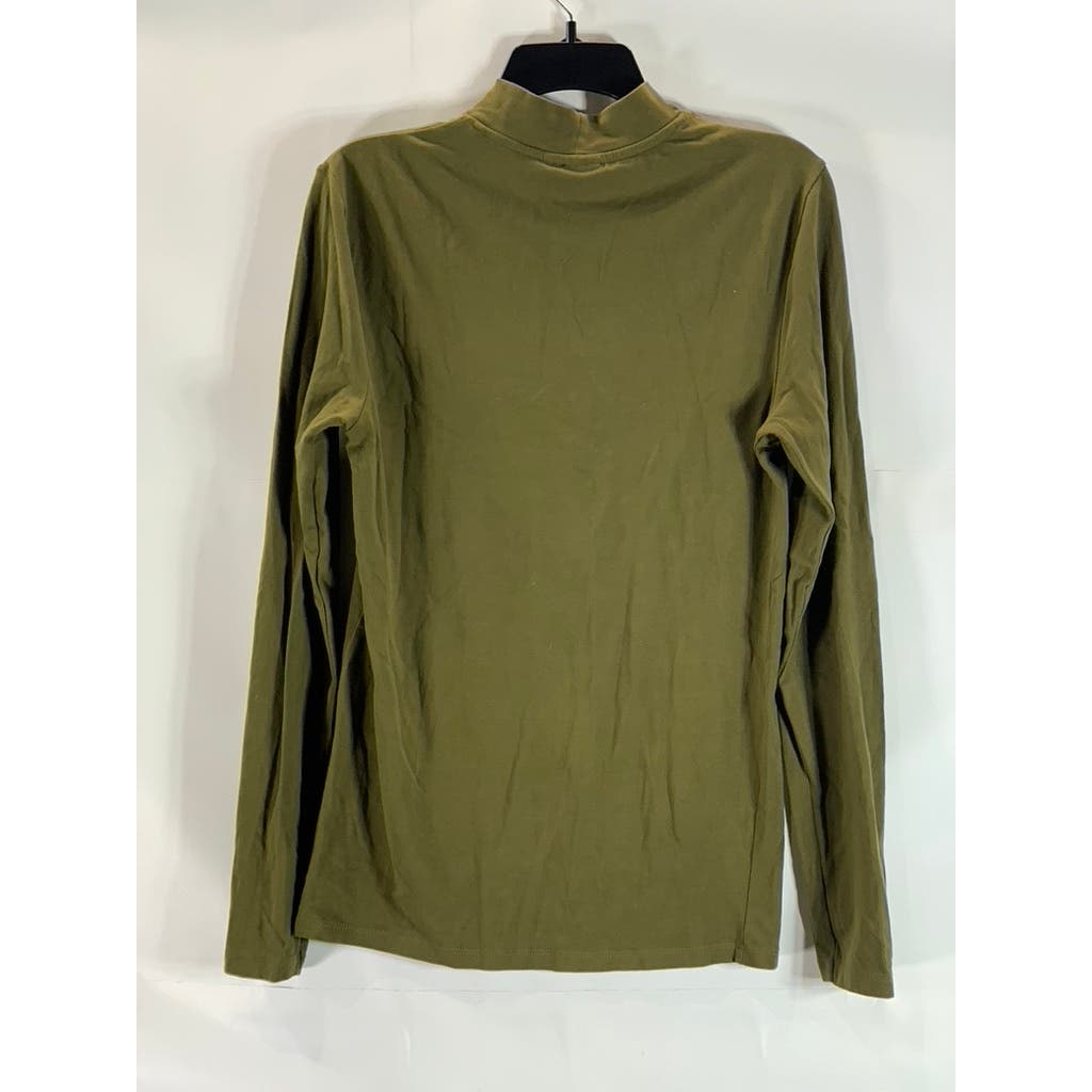 ASOS Men's Olive Green Turtleneck Pullover Lightweight Long Sleeve T-Shirt SZ M