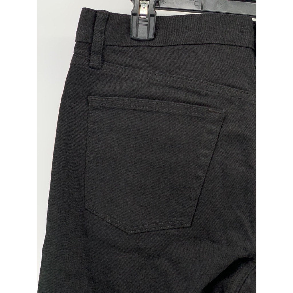 UNIQLO Men's Solid Black Denim Slim-Leg Regular-Fit Five-Pocket Jeans SZ 32X32