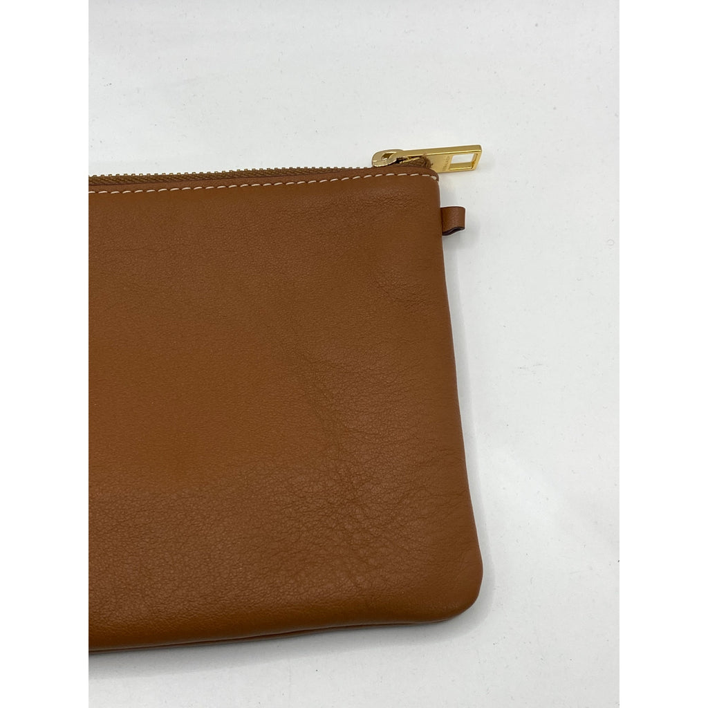 BERACAMY Women's Brown Leather Square Wrist Wallet