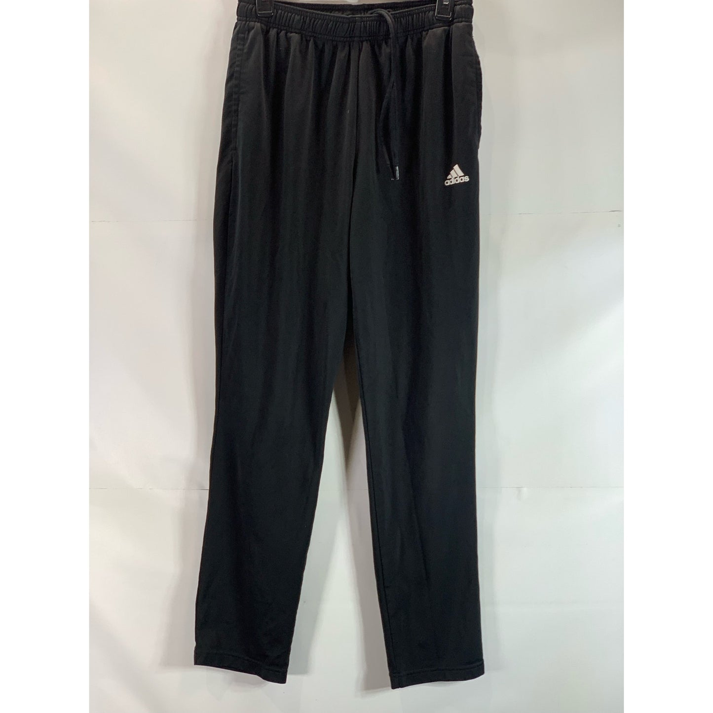 ADIDAS Men's Black Tapered-Leg Pull-On Elastic Waist Track Pants SZ L