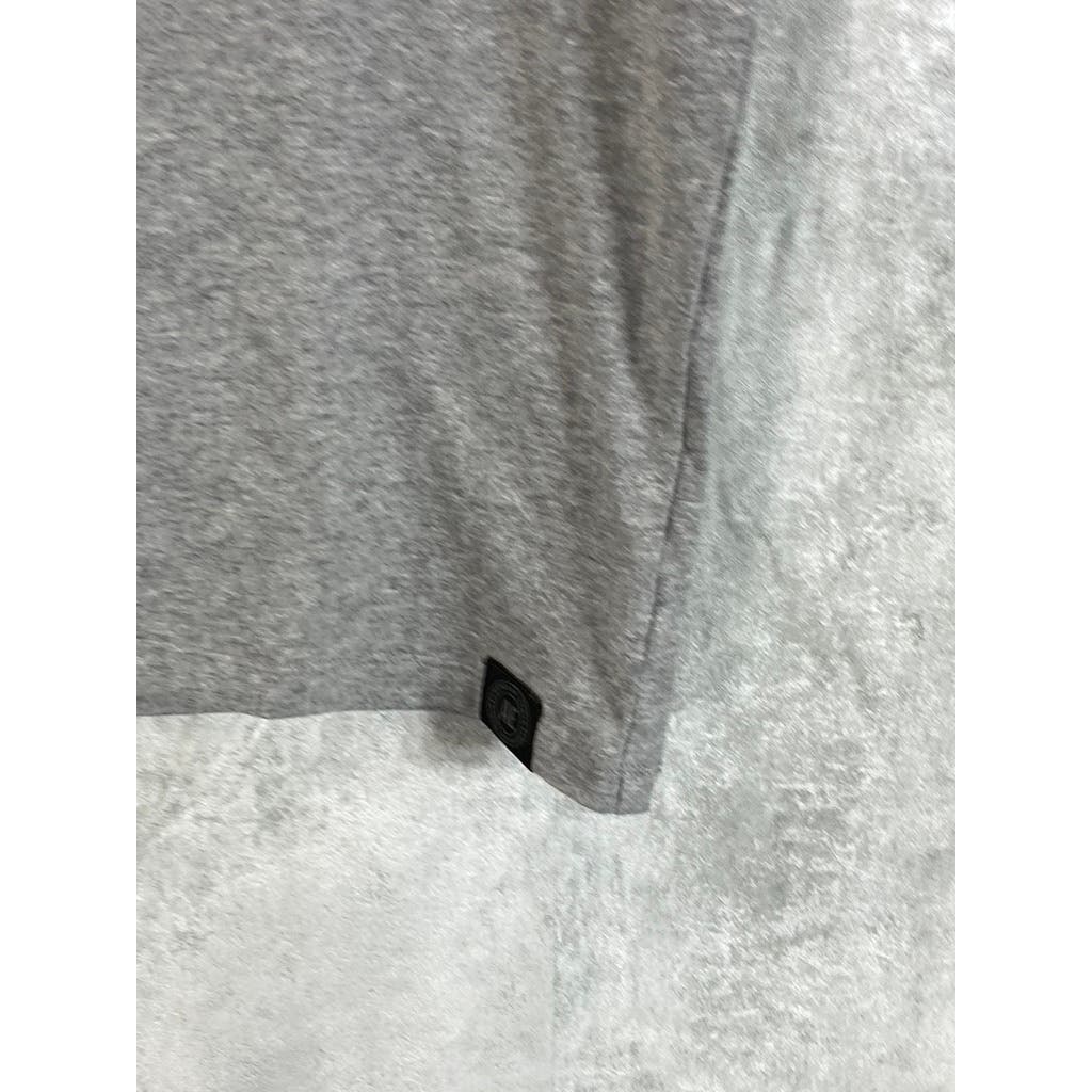 AMERICAN EAGLE Men's Burgundy/Grey Standard-Fit Crewneck T-Shirt SZ M