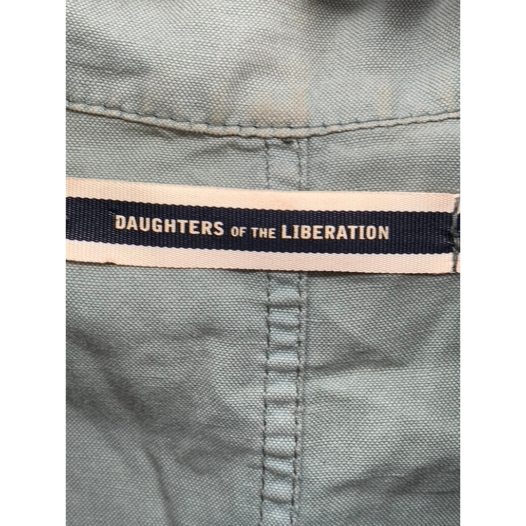 DAUGHTERS OF THE LIBERATION Women's Army Green Double Closure Utility Jacket SZ6