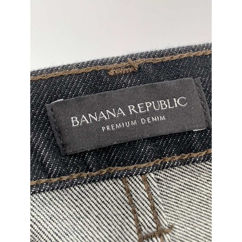 BANANA REPUBLIC Women's Black Wash Denim High-Rise Slim Jeans SZ 27