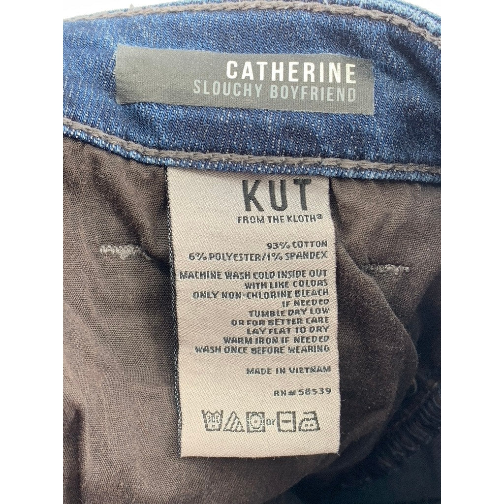 KUT FROM THE KLOTH Women's Blue Catherine Slouchy Boyfriend Denim Jeans SZ 10