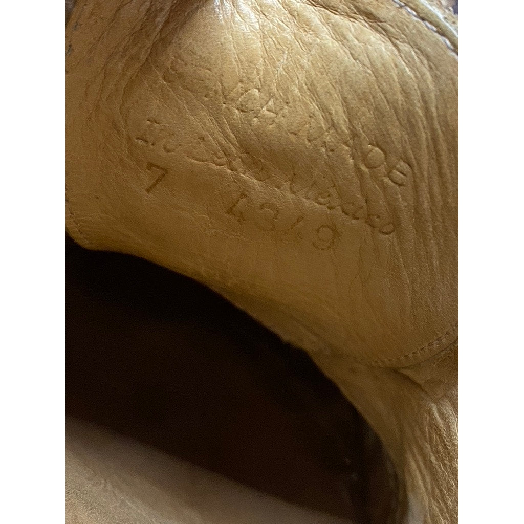 BED|STU Women’s Tan Leather Lita Wingtip Lace-Up Oxford Shoes SZ 7