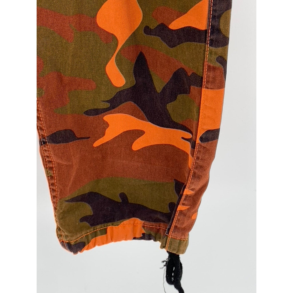URBAN OUTFITTERS Women's Orange Camo Relaxed-Fit Pants SZ 4