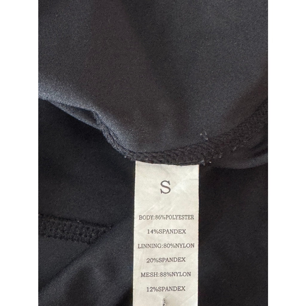 UNBRANDED Women's Solid Black Ruffle Pull-On Mini Skirt SZ S
