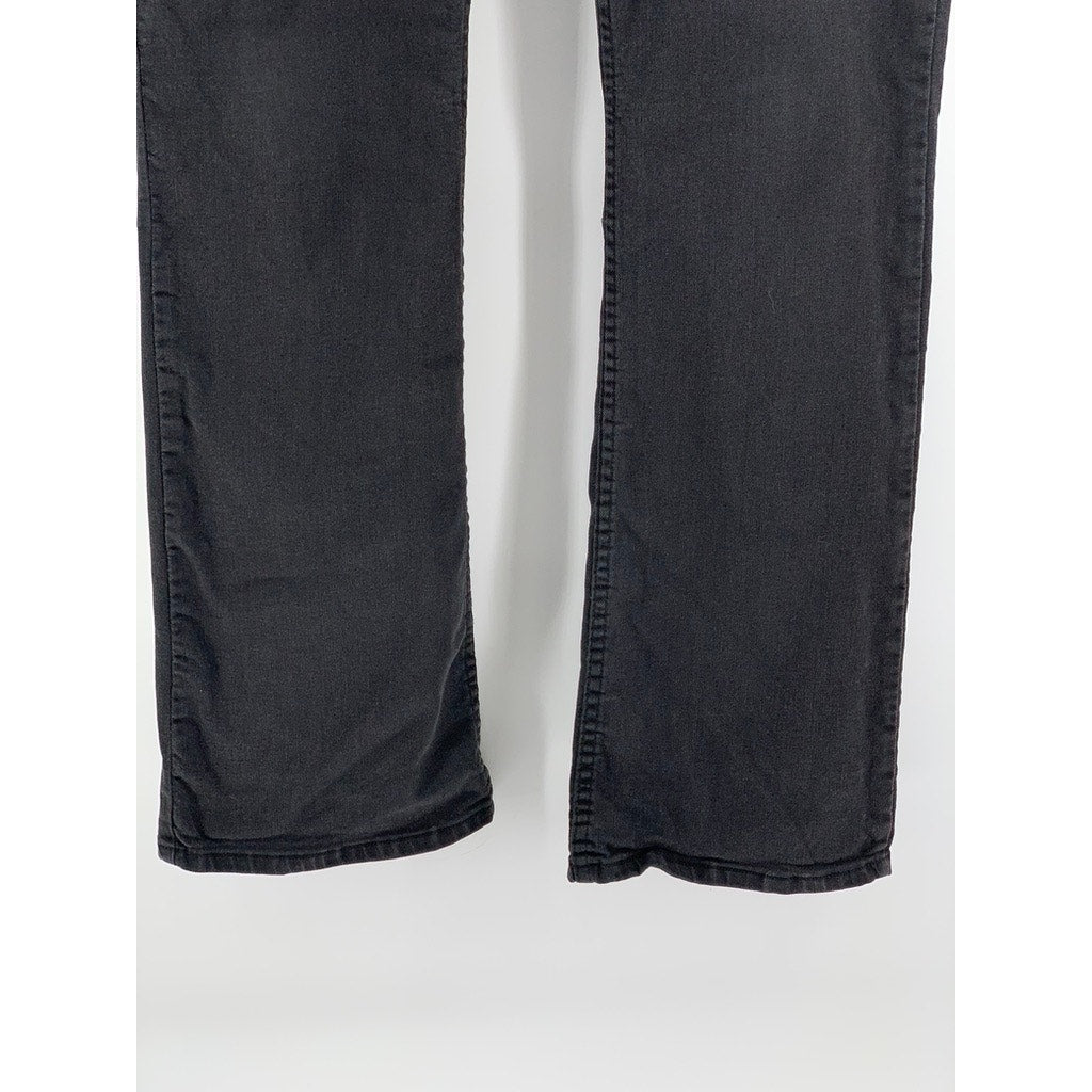 LEE Women's Black Mid-Rise Regular Fit Bootcut Jeans SZ 16