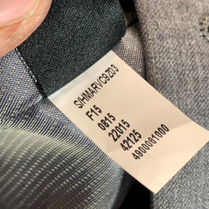 BAR III Men's Charcoal Grey Extra Slim Wool Sharkskin Suit Vest SZ 42R