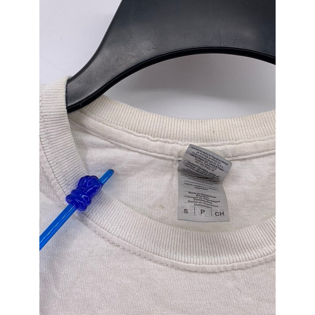 GILDAN Men's White Graphic BLM Crewneck Short Sleeve T-Shirt SZ S