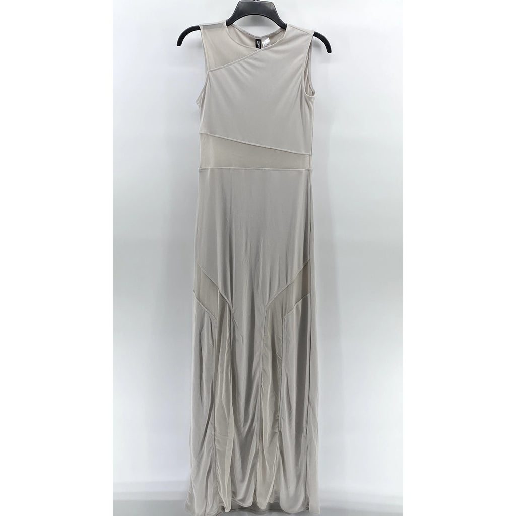 DIVIDED BY H&M Women's Gray Mesh Sleeveless Crewneck Maxi Bodycon Dress SZ S