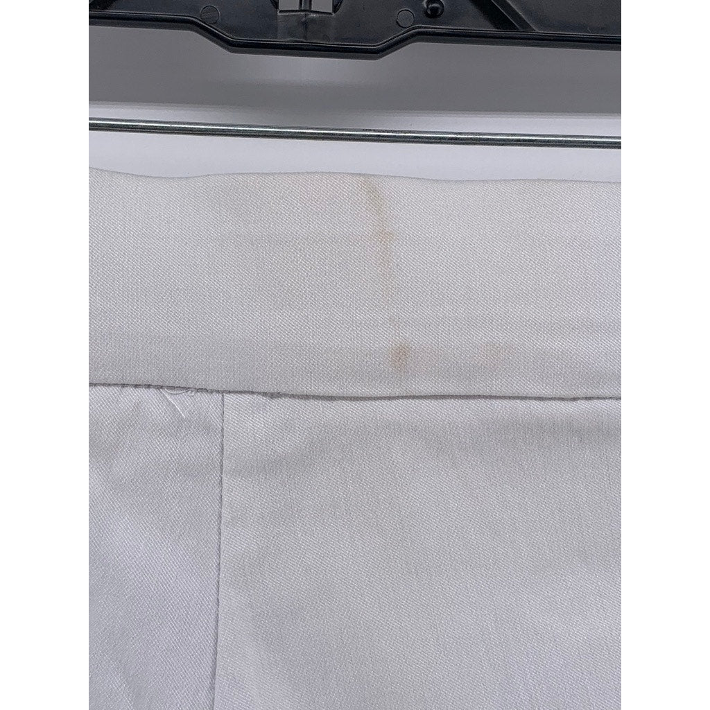 89TH & MADISON Women's Bleached White Cutout Hem Pants SZ XL