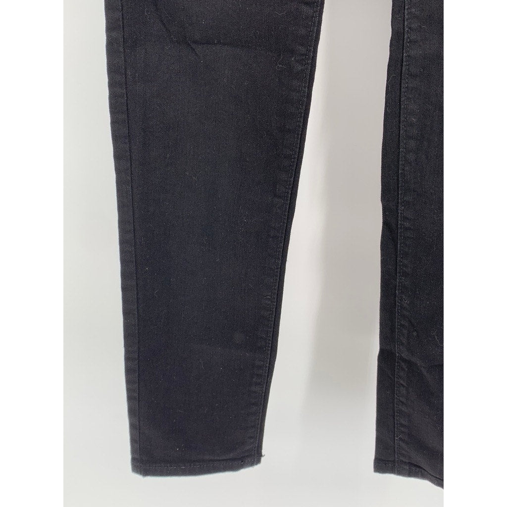 OLD NAVY Women's Petite Black Mid-Rise Super Skinny Jeans SZ 6P