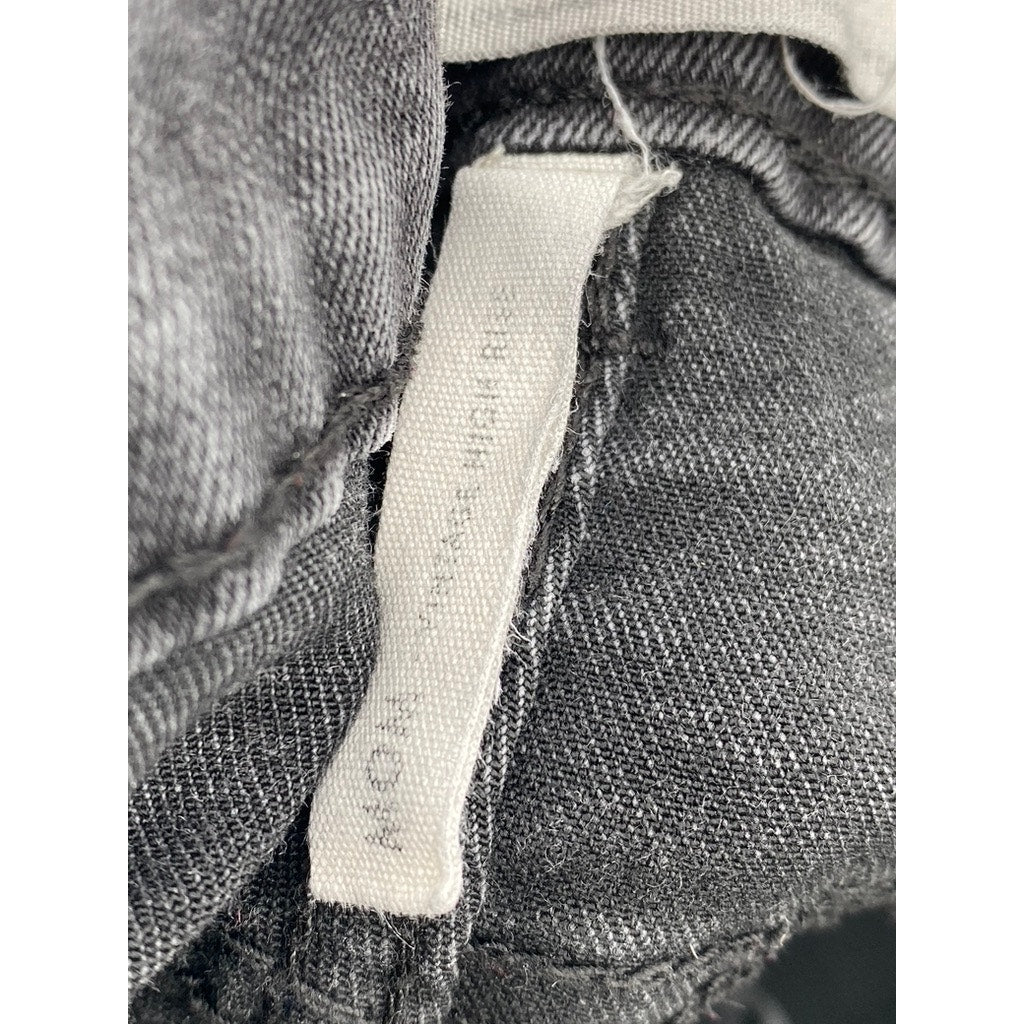 STREETWEAR SOCIETY Women's Washed Black Embroidered Rose Mom Jean SZ 9